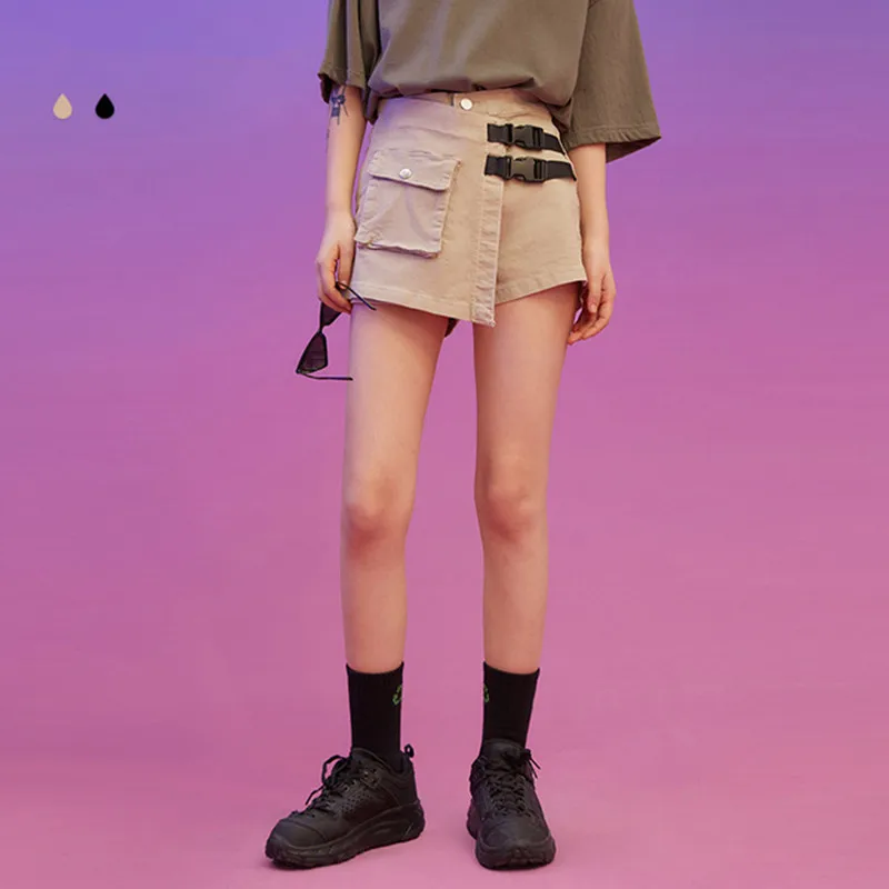 

Short 2021 Pants New Summer Cotton Women Shorts New Fashion Female Wide Leg Trousers Casual Shorts