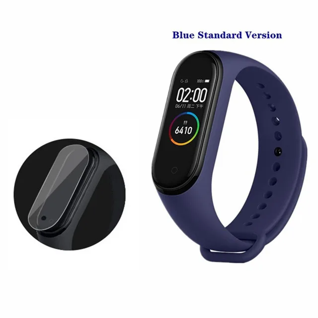 In Stock Xiaomi Mi Band 4 Smart Wristband Fitness Heart Rate Bracelet Music AI bracelet Bluetooth 5.0 AMOLED Color Touch Screen - Цвет: Blue add film