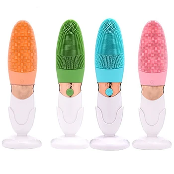 

Electric Silicone Facial Cleansing Brush Face Pore Cleaner Ultrasonic Vibration Waterproof Face Washing Tool Face Scrubber