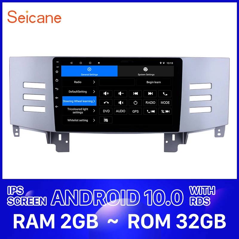 Seicane 9 &quotIPS Android 10 0 Автомобильный GPS для 2005 2006 2007-2009 Toyota Old REIZ навигация Радио стерео