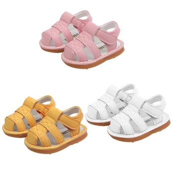 

2020 Newborn Boy Girl Sandals Fashion Soft Bottom Toddler Infant Shoes Baby Boy Leather Sneakers Summer Sandal