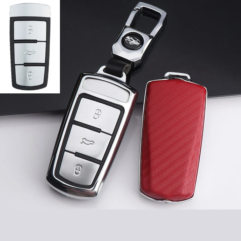 D-rose red Чехол для ключей автомобиля из цинкового сплава для VW Golf Bora Jetta POLO GOLF Passat Skoda octevia A5 Fabia seat Leon B8 Gte, брелок для ключей, новинка - Название цвета: D-rose red