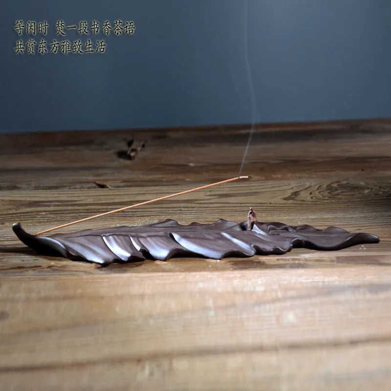 

Aromaterapia Incenso Joss Stick Inserted A Leaf Boat Present Manufacturers Selling Incense Burner Furnishing Articles Wholesale