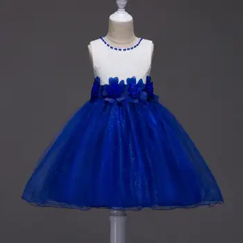

Kids Girl Tutu Flower Dress Pearl Children Party Wedding Formal Dresses for Girl Princess First Communion Costume 3 4 6 8 10 12