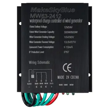 

Makeskyblue Wind Charge Controller For 1000W 48V 1000W 24V 2000W 48V AC Wind Turbine Generator