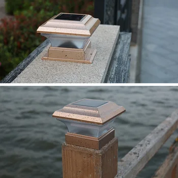 

4 Inches Solar Powered Light Outdoor Garden Deck Patio Fence Pathway Post Light for Posts K888