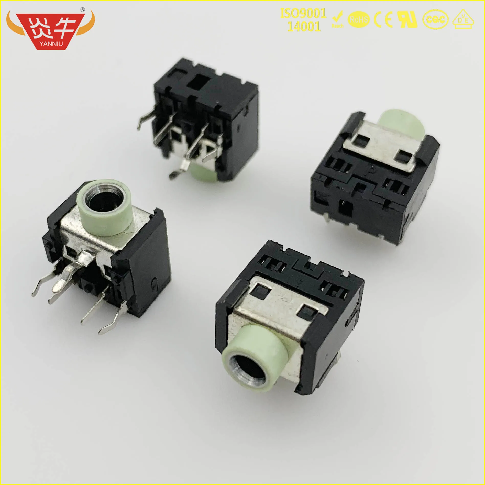 PJ306 LIGHT GREEN 3.5mm 5IN AUDIO SOCKET HEADPHONE CONNECTOR TWOCHANNEL PC PJ-306 | Обустройство дома