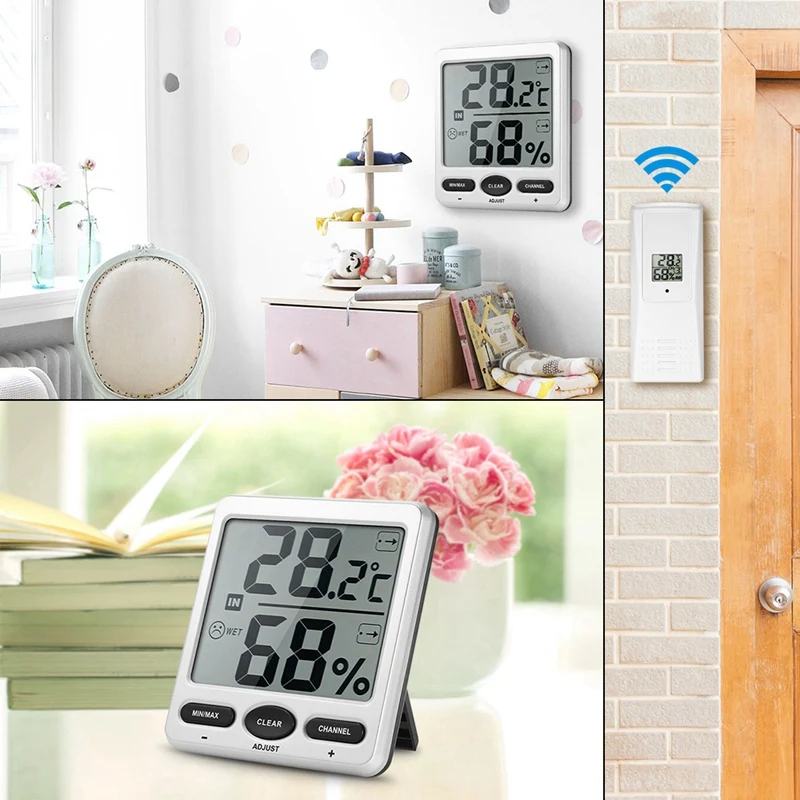 

Ts-Ws-07-C3 Lcd Digital Thermometer Hygrometer Home Temperature Meter Outdoor Wireless Weather Station 8 Channel Humidity Temper
