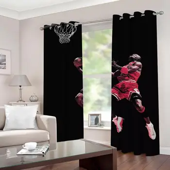 

Cartoon Football Blackout Curtains For Window Treatment Blinds Finished Drapes Window Blackout Curtains For Living Room Bedroom