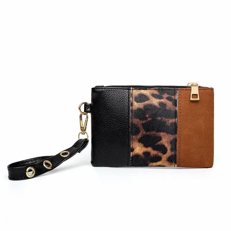 Leopard Модная женская сумка из искусственной кожи, кошелек с леопардовым принтом, клатч на запястье, Женский кошелек на каждый день - Цвет: Leopard