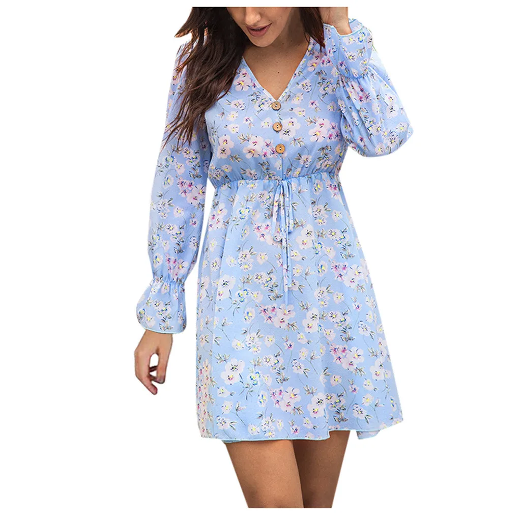 Vestidos женские богемные корейские платья модные с О-образным вырезом оборки повязки Высокая талия с длинным рукавом Белое платье женская одежда