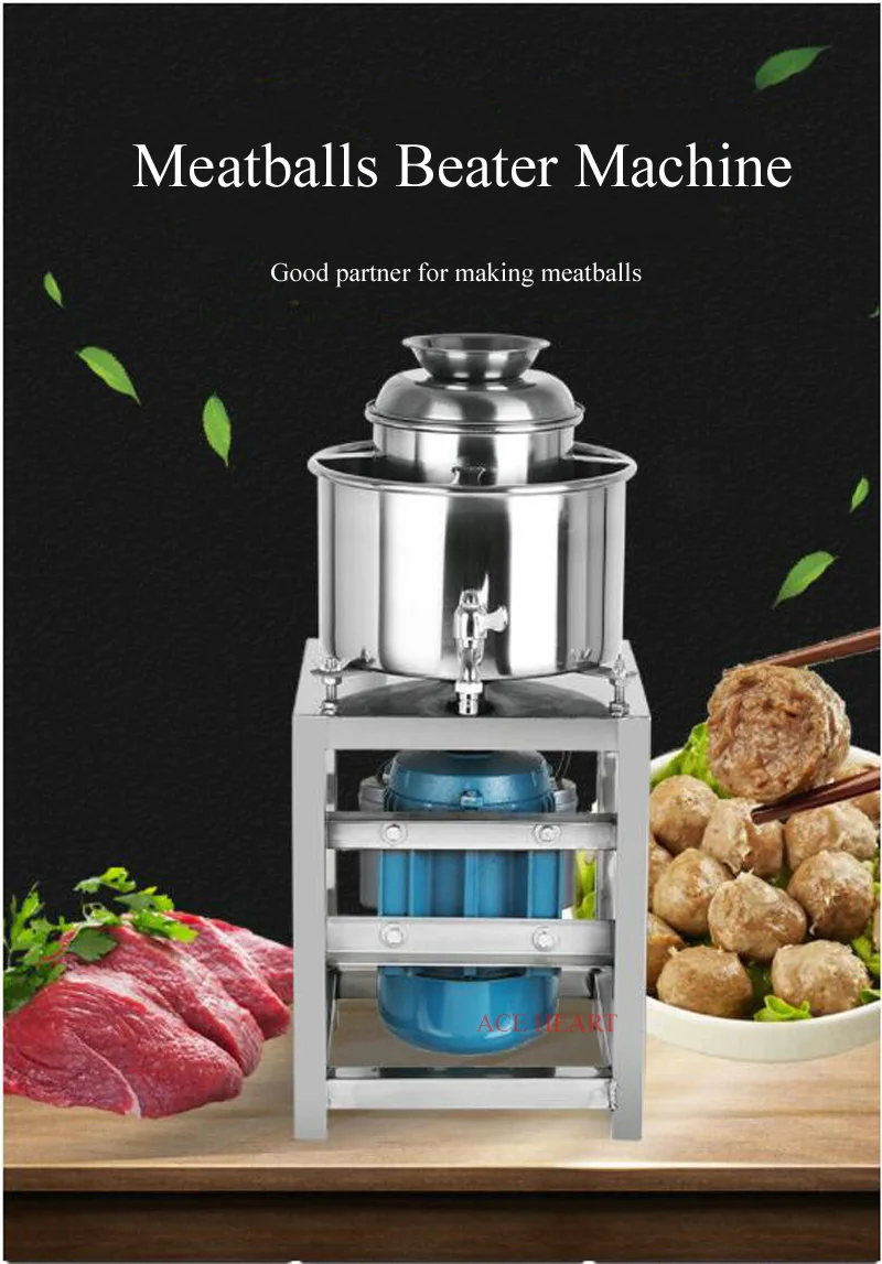 Description Picture 2 of itemCommercial Meatball Beater Stainless steel electric meat grinder Chopped pepper Garlic Mincer