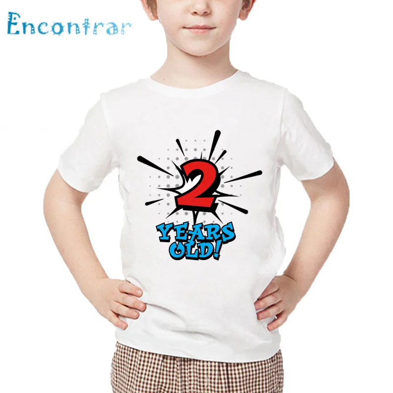 Детская летняя белая футболка с номером 1 5 HKP2434|Тройники| |