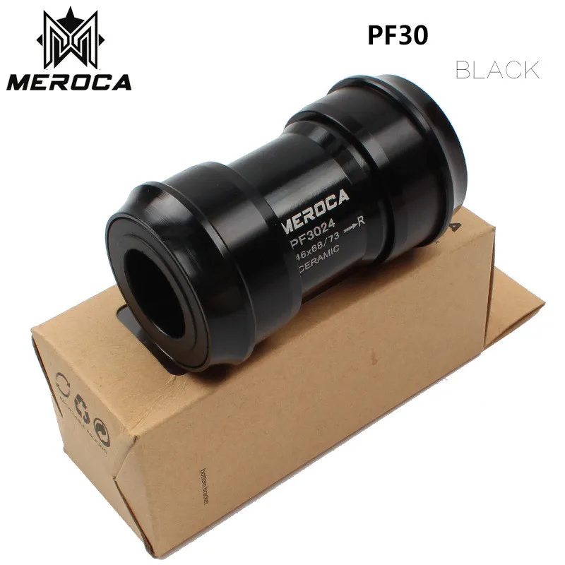 PF3024 black MEROCA BB30 PF30 керамический подшипник оси нажмите в нижней кронштейне поворот для SHIMANO шатуны цепи колеса 24 мм 22 мм части велосипеда - Цвет: PF3024 black