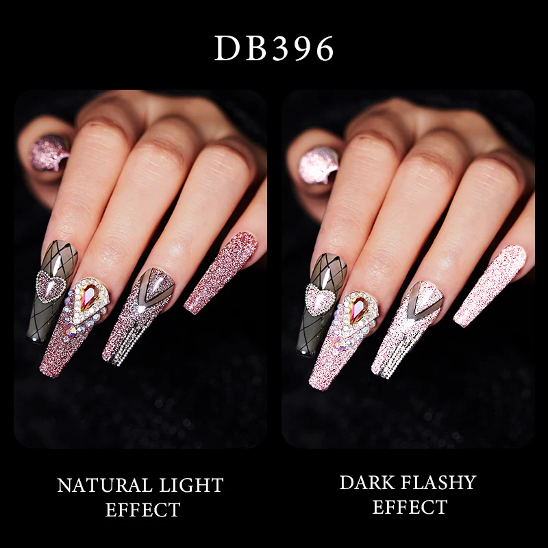 Mtssii Reflective Glitter Gel Nail Polish 6ml Sparkling Auroras Laser Nail Gel Nail Art Varnish Semi Permanent Top Base Gel