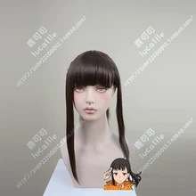 Аниме Fire Force Maki Oze Косплей парики длинные черные коричневые термостойкие синтетические волосы парик+ парик колпачок