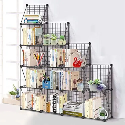 Small Black Grid Cube Connector Plastic Connectors 10pcs For Wire Shelving Unit DIY Modular Closet Wire Grid Storage Organizer cube storage organizers