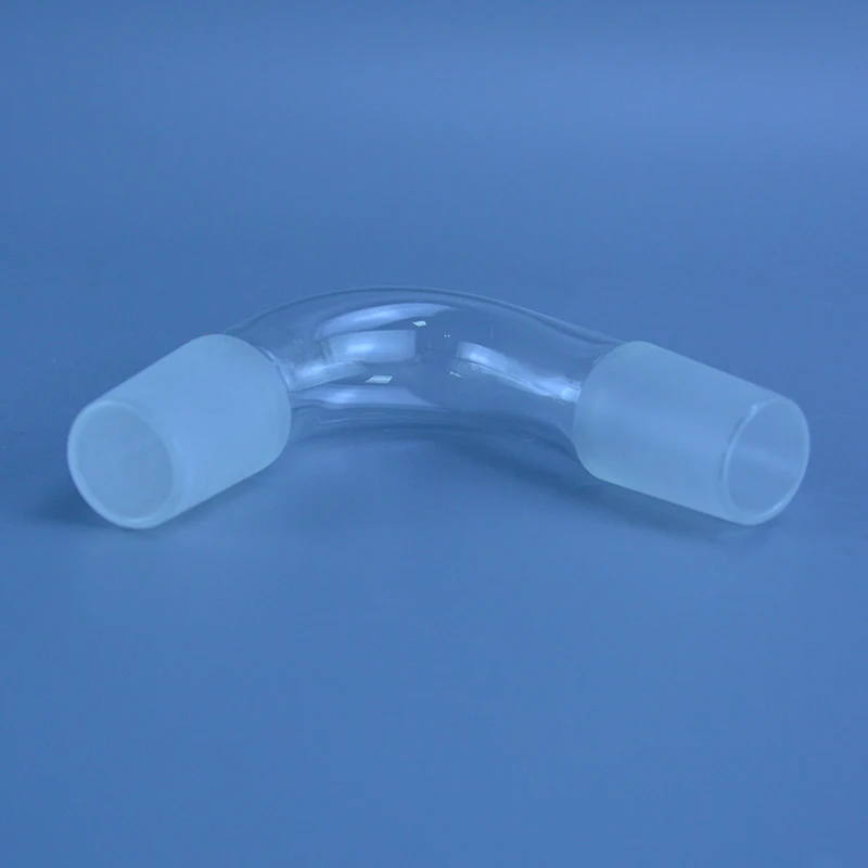 Lab Glass Supplies Lab Glass Adapter Glass Distillation adapter Distilling Head 75 Degrees bend Standard Ground Mouth Standard mouth 24/29 Used for distillation unit