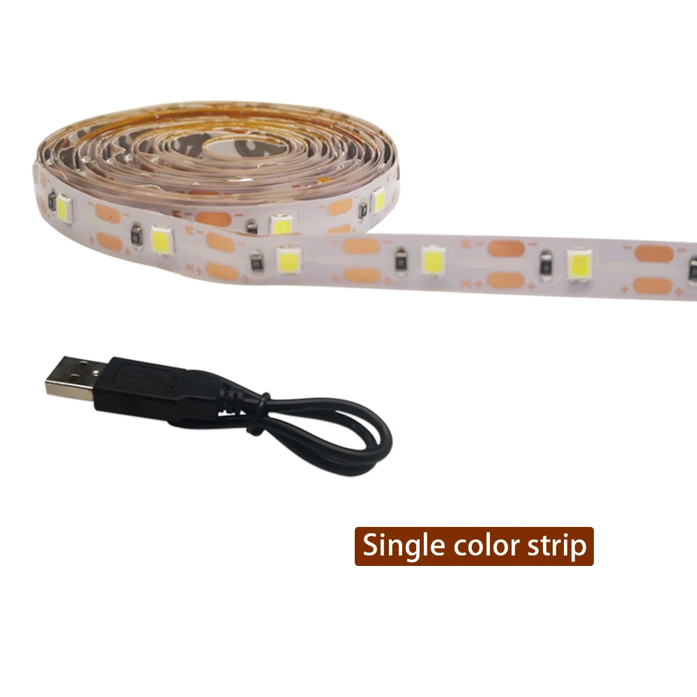 5 В USB Светодиодная лента для ТВ освещения Гибкая 0,5 м 1 м 2 м 3 м 4 м 5 м клейкая веревка светодиодный лента для ТВ настольного экрана подсветка