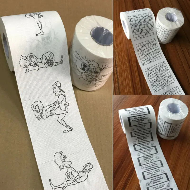 1PC Creative English Words Toilet Paper Roll Paper Towel Tenacity Durable  Funny Printed Toilet Paper Bathroom Accessories - AliExpress