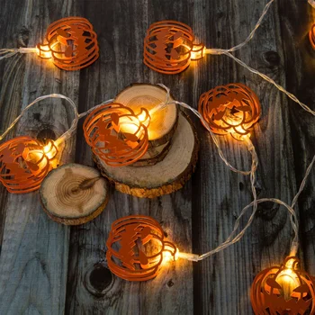 

1pc Durable Practical Creative Reusable Decorative Halloween String Lamp Hollow Pumpkin Banquet Home