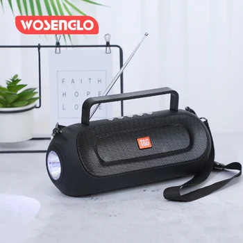 

TG803 Wireless Bluetooth Speaker Stereo Portable Speakers Subwoofer Bluetooth With flashlight with FM Outdoor Column Loudspeaker