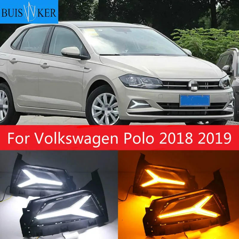 

Светодиодные дневные ходовые огни для Volkswagen Polo 2018, 2019, 12 В, 2 шт.