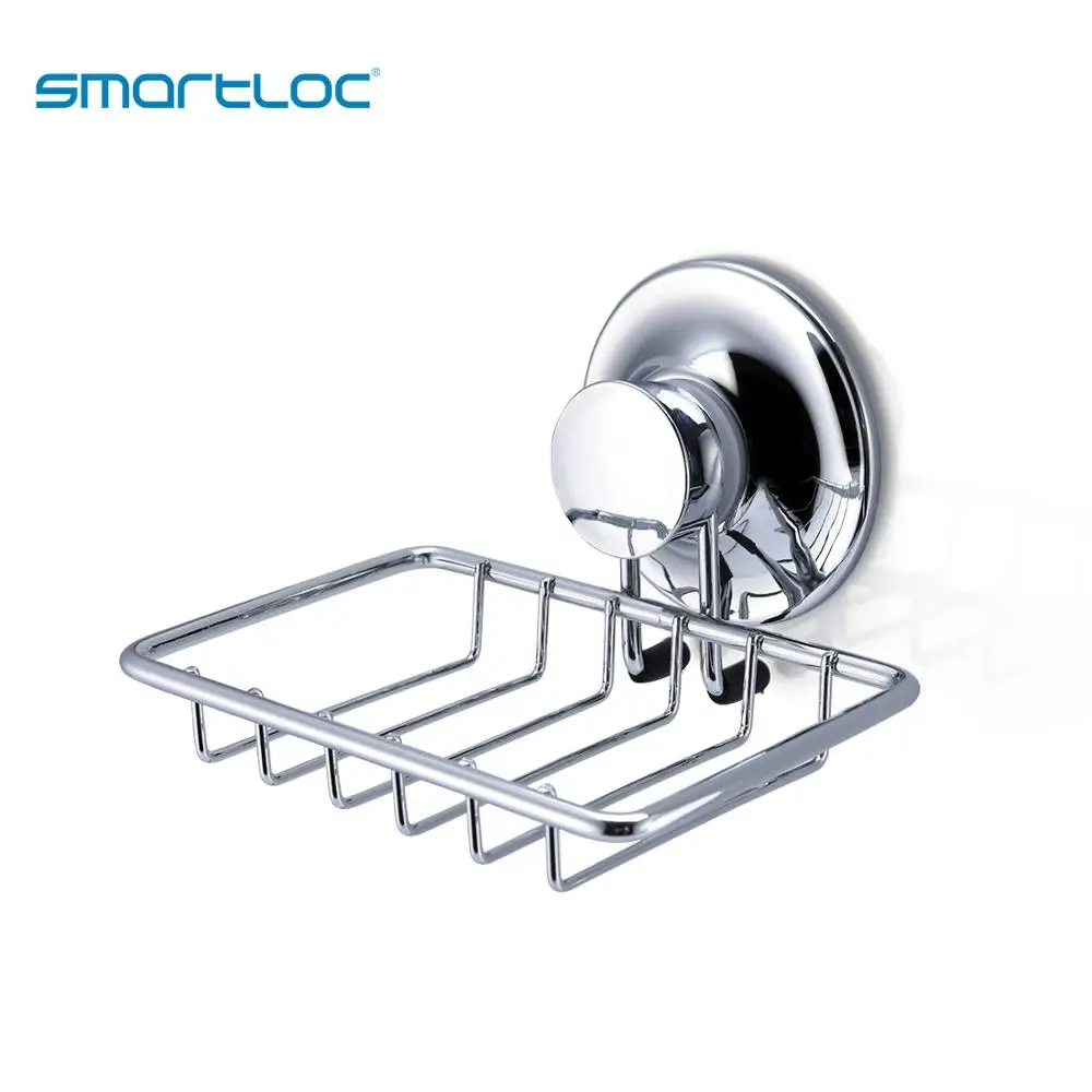 smartloc Vacuum Suction Iron Wall Mounted Soap Dish Drain Dispenser