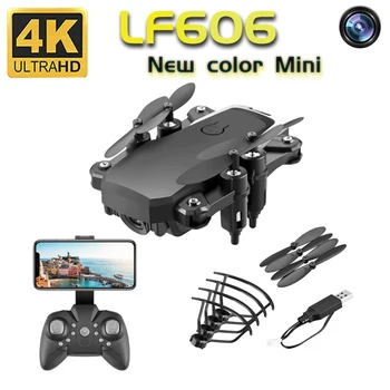

LF606 Mini RC Foldable Drone With 4K HD Camera Wifi FPV Selfie Helicopter Altitude Hold Quadcopter Profesional Drones Kids Toys