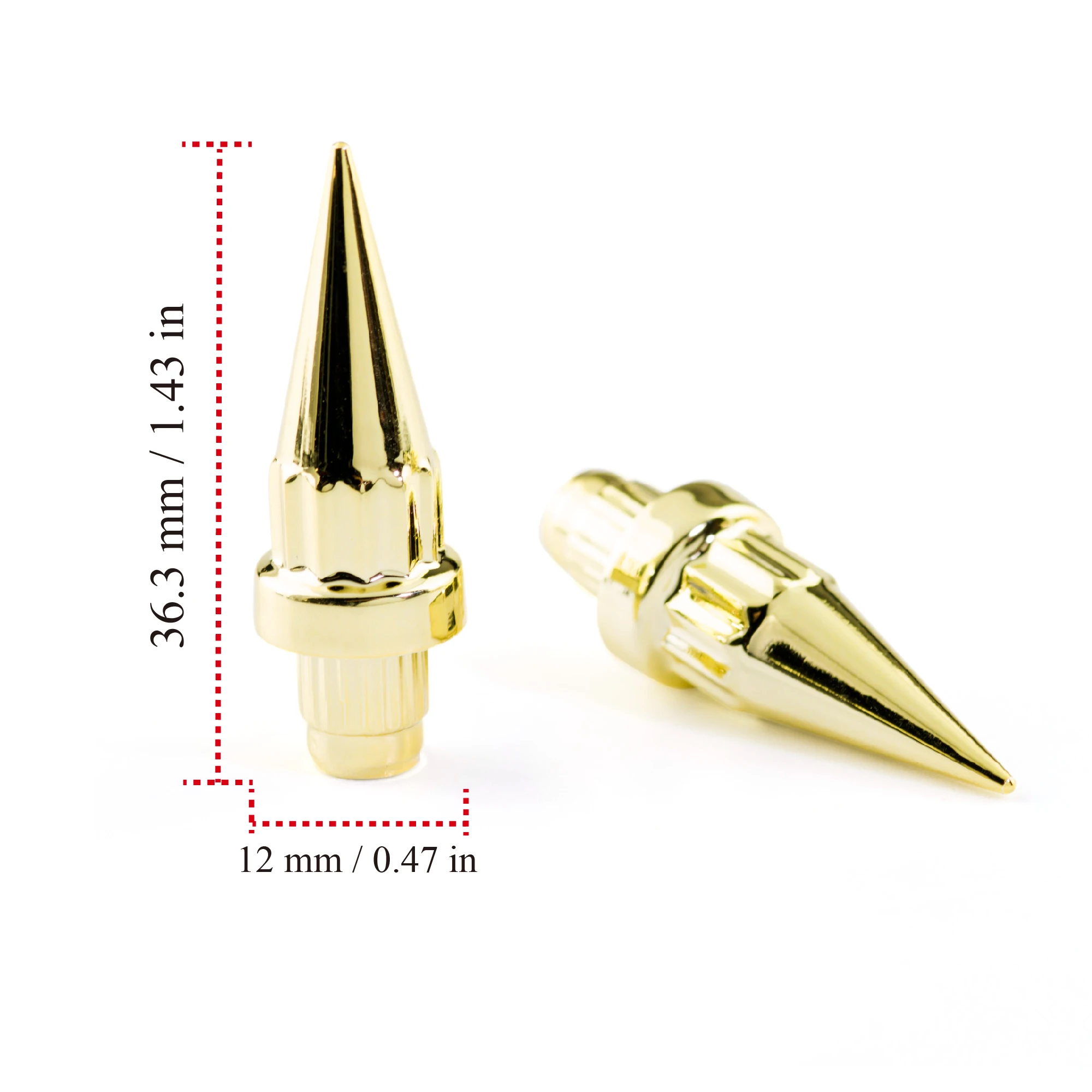 100 шт. длинные конусные золотые черные колесные заклепки гайки шипы для шин