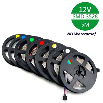 

7 Colors 2Years Guarantee High CRI+90 2835 12V 2835 LED Light Strips For Home 8mm Width 60LED/m 14.4W/5m/Lot No-Waterproof