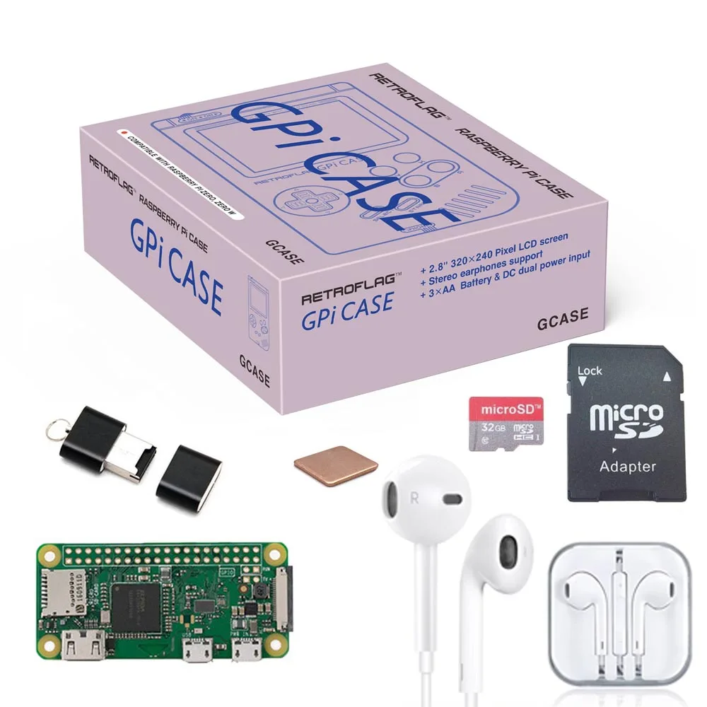 

Original Retroflag GPi CASE Kit with 32G Micro SD Card For Raspberry Pi Zero / Zero W