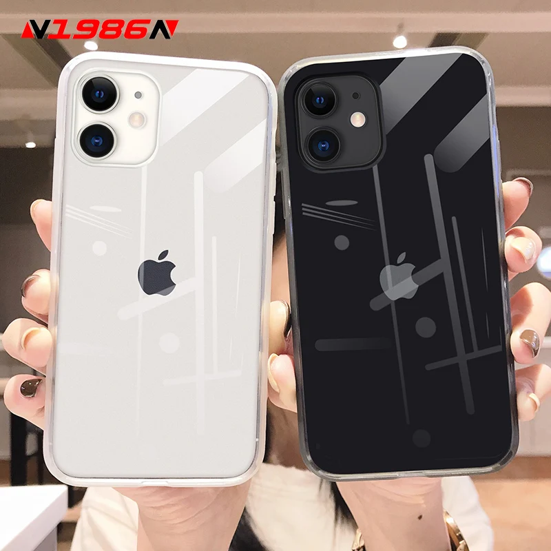 N1986N Colorful Anti-shock Frame For iPhone 11 Pro X XR XS Max 6 6s 7 8 Plus Phone Case Transparent Soft TPU Fundas For iPhone X