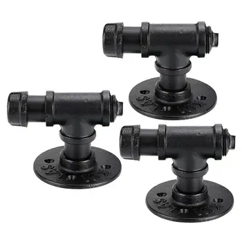 

3pcs Iron Art Hook Sturdy Design Hook Retro Clothes Hooks Door Back Hanger Room Hanging Hook Home Supplies For Towel Apron Hat