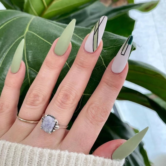 The Best Olive Green Nails for 2023  Cute Manicure