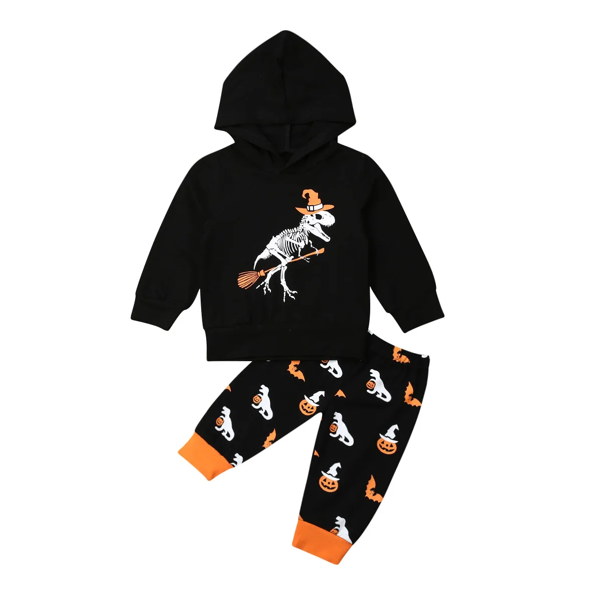 Halloween Clothes Baby Boys Clothes Costume Dinosaur Hooded Sweatshirt Tops + Pants Outfit Set 2pcs 0-24 montsh