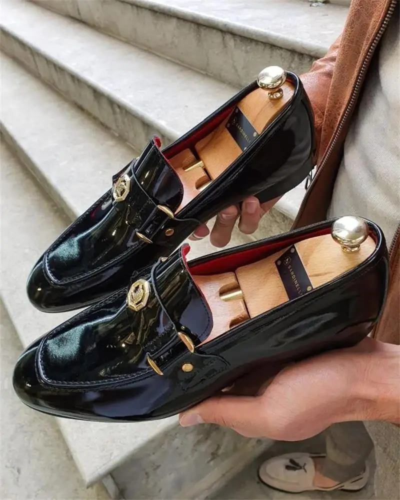 Zapatos De piel sintética De alta calidad para Hombre, calzado informal, básico, Formal, con diseño elegante, HG021