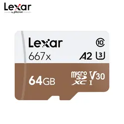 Lexar профессиональная 667x карта памяти A2 высокая скорость 100 МБ/с./с 128 ГБ V30 класс 10 UHS-I U3 карта mirco-SD для Full-HD 3D 4K видео