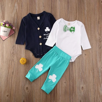 

0-24M Newborn Infant Baby Boys Clothes 3Pcs Sets Toddler Long Sleeve Romper Coat Pants Leggings Gentleman Outfits