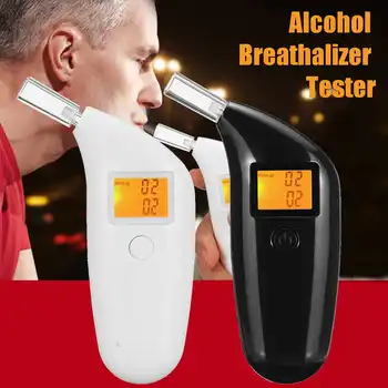 

Handheld Backlight Digital Alcohol Tester with 5pcs Mouthpieces Digital Alcohol Breath Tester Breathalyzer Analyzer Detector