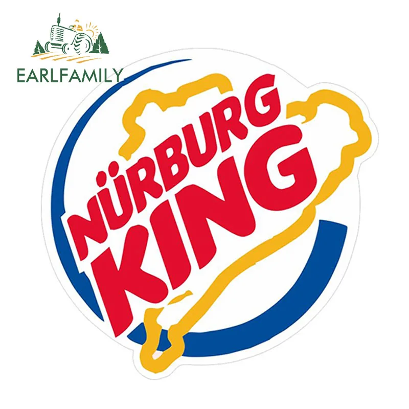 EARLFAMILY, 10 см x 9 см, nurberg KING, Ratlook, JDM СТИЛЬ, Виниловая наклейка на автомобиль, бомбежная наклейка, 3D стикер для украшения автомобиля