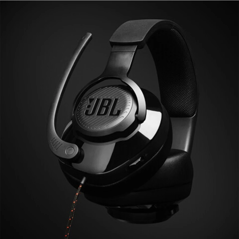 JBL Quantum 300 Wired Over ear Gaming Headset Flip up Mic Foldable Headphone for PlayStation Nintendo Switch iPhone Mac VR