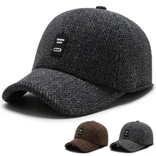 Мужские теплые шапки и кепки для гольфа, бейсбольная Кепка с вышивкой, солнцезащитная Кепка с козырьком, Кепка с козырьком, шапка с козырьком, наушники, бейсболка, осенне-зимняя Спортивная Кепка