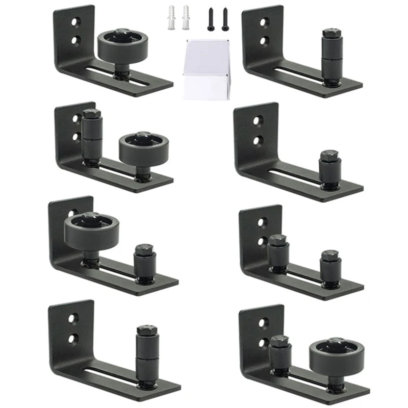 

Big deal Barn Door Rail Non-Scratching Wheel Barn Door Adjustable Wall-Mounted Roller Support Rail