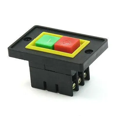 

Plastic Shell I/O ON/OFF DPDT 6 Screw Terminals Push Button Switch AC380V 2KW