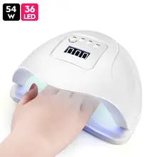 COSCELIA 80 Вт Двойной УФ светодиодный светильник ногтя с Сенсор 5 Установка времени 36 шт. Светодиодный лампа с бусинами для гель лак для ногтей Сушилка для ногтей маникюр