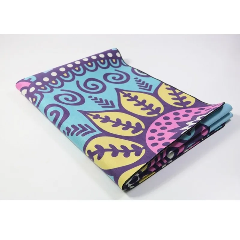 Printed Non-slip Yoga Mat Natural Rubber 1.5mm Foldable Good Grip Exercise Mat for Fitness Pilates Gymnastic Travel Mat exercise