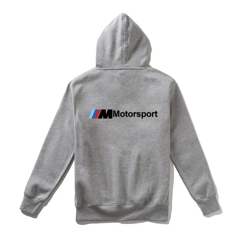 M серия M power Motorsport, худи для мужчин и женщин, новинка, пальто, хлопок, принт, Homme, брендовая одежда, толстовки, Мужская Уличная одежда, K78ZD - Цвет: Grey With Zipper