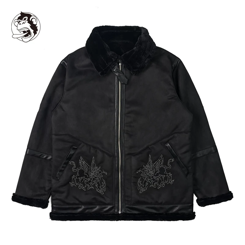 WookongBrand/Брендовая верхняя одежда, куртка с капюшоном, Мужская теплая, плюс уплотненная длинная куртка, куртка из искусственного меха, парка, верхняя одежда, теплая, толстая, длинная куртка