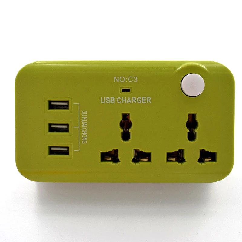 Многофункциональная usb-розетка портативная мощность 3 порта USB зарядное устройство Универсальное зарядное устройство для путешествий Зарядка телефона ЕС/Великобритания штекер
